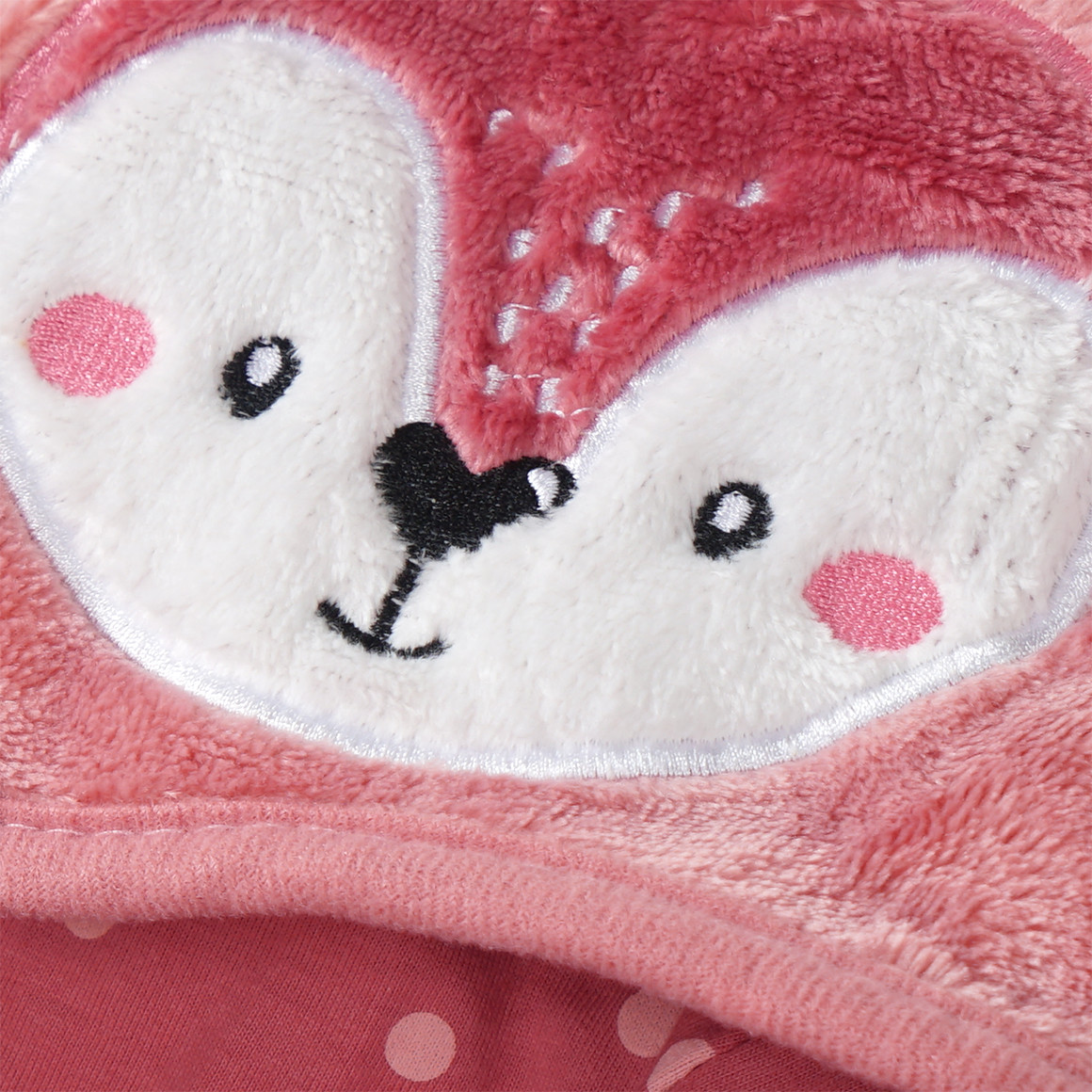 Topomini Baby Bademantel mit Reh-Applikation rosa