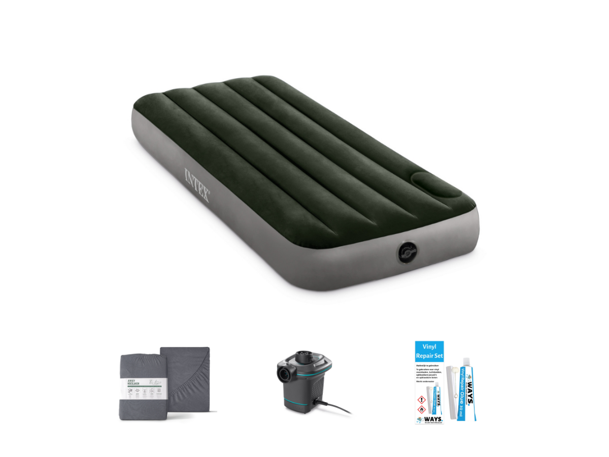 Intex Downy 191 x 76 cm Luchtbedset - 4-delig