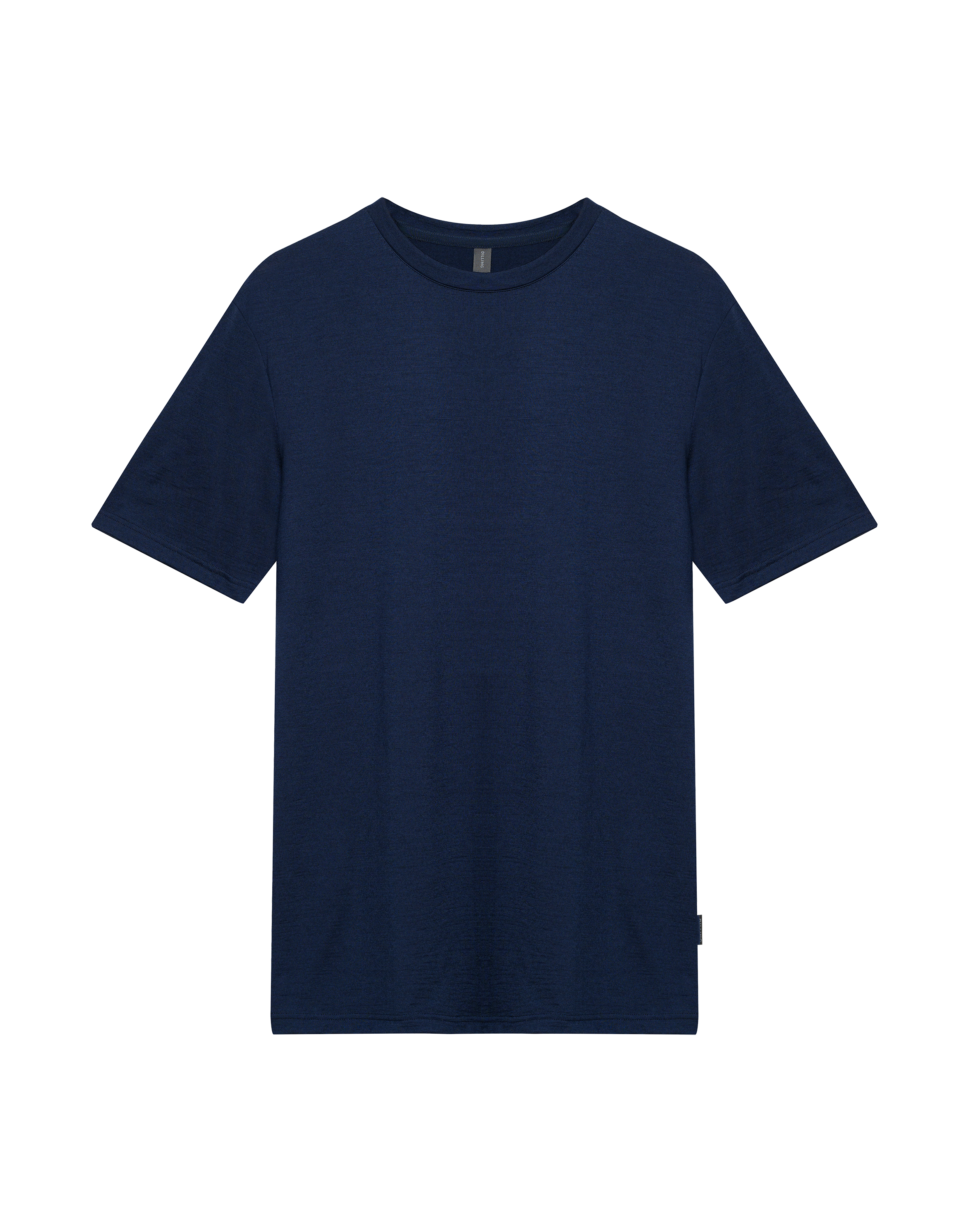 T-shirt van merinowol voor heren in Azuurblauw