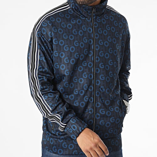 Sweat Zippé A Bandes Dogda 50493706 Bleu Marine