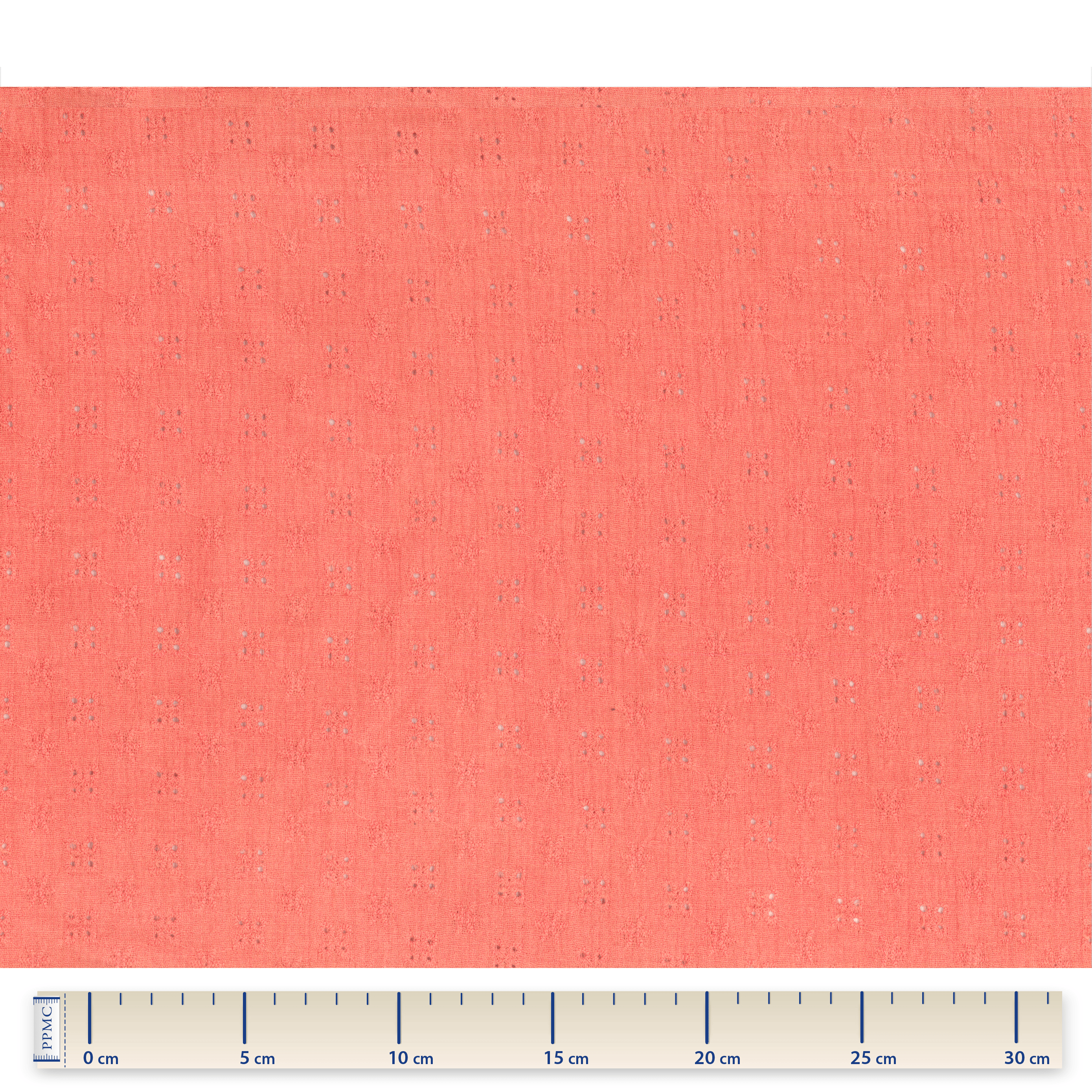 Tissu Coton Au Mètre Gaze Dentelle Corail