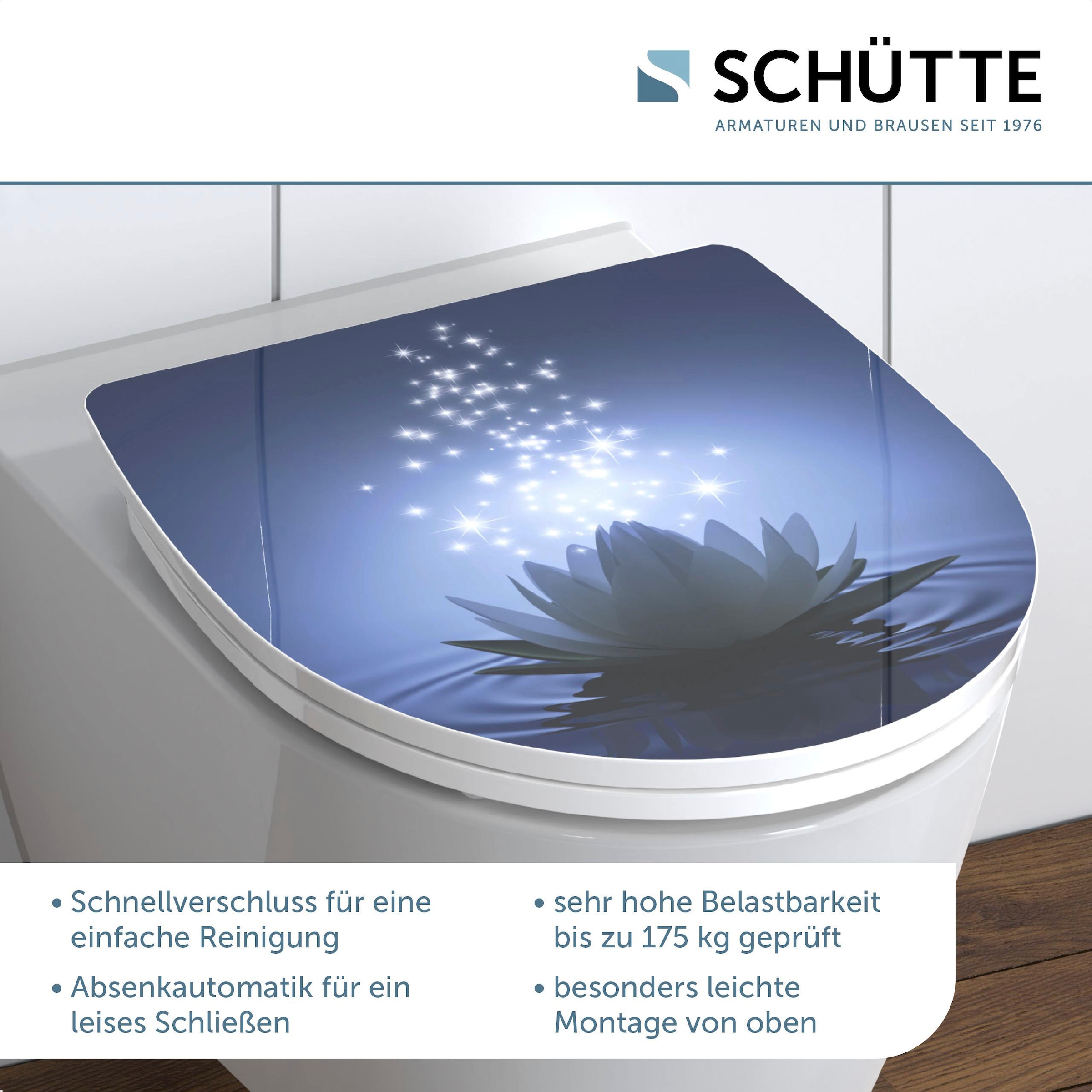 Schütte WC-Sitz »Water Lily« Duroplast, mit Absenkautomatik und Schnellverschluss, High Gloss
