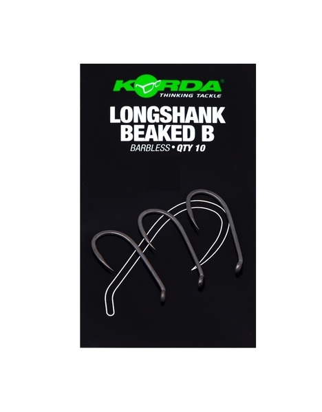 Hameçons pour Carpe Korda Longshank Beaked Barbless (10 Pièces)