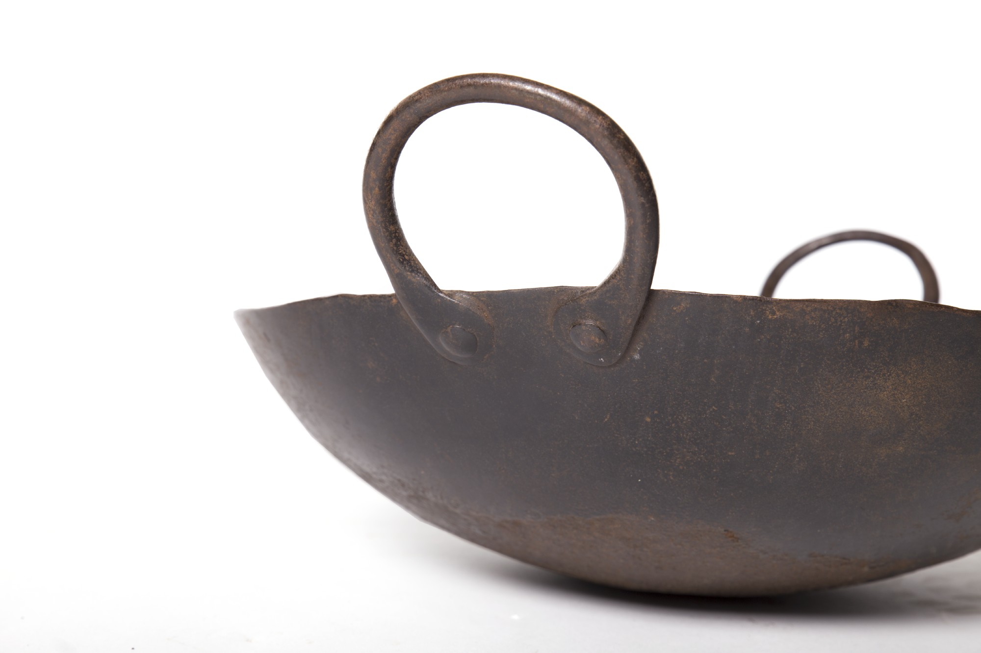 Alter indischer Wok, handgeschmiedet, Ø ca. 30 cm von fischer's lagerhaus