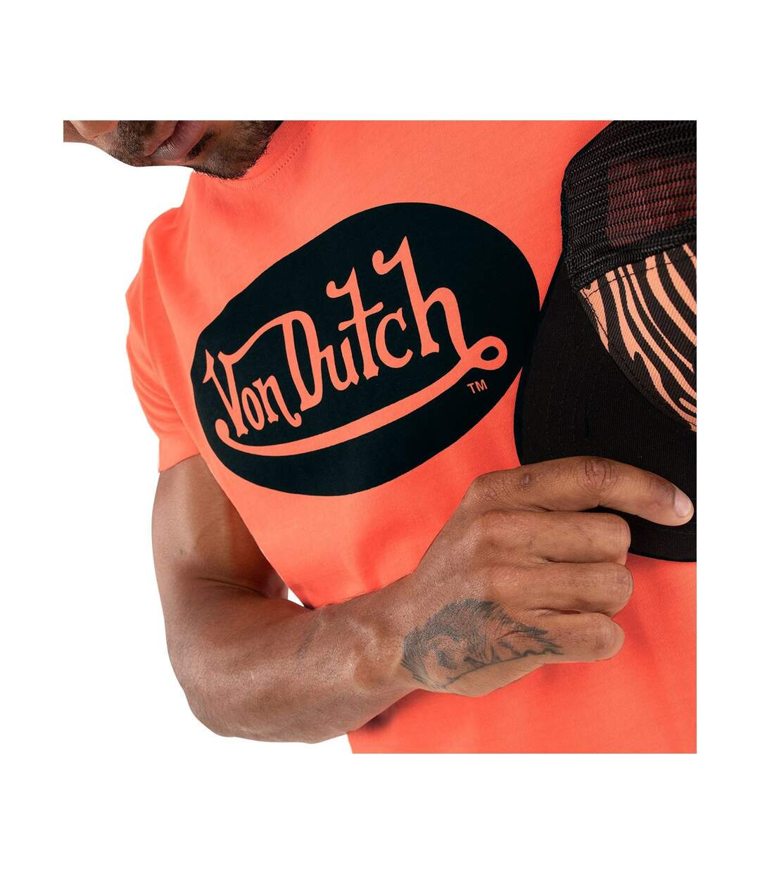 T-shirt col rond homme en coton Front