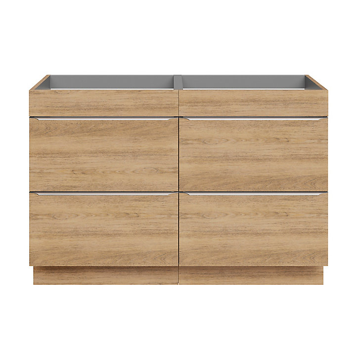 Meuble sous vasque à poser GoodHome Imandra décor chêne L. 120 x H. 82 x P. 45 cm