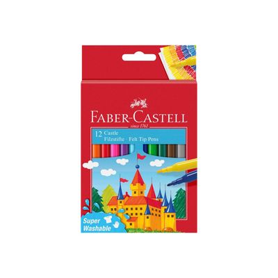 Faber-Castell CASTLE - 12 feutres - couleurs assorties