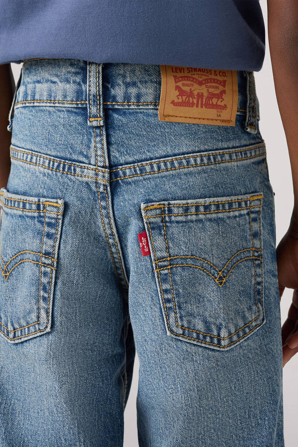 Levi's Kids loose fit straight leg jeans light blue denim
