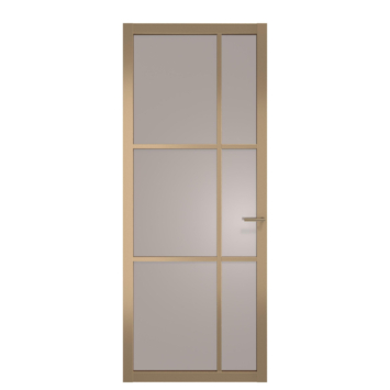 Arne & Bodil binnendeur ABE106 brons glas - metallic brons staallook afwerking