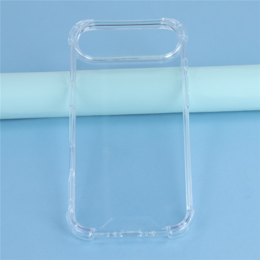 iPhone Air Hybrid Hülle TPU Bumper mit Acryl Rückseite   Air Cushion Fallschutz - Transparent