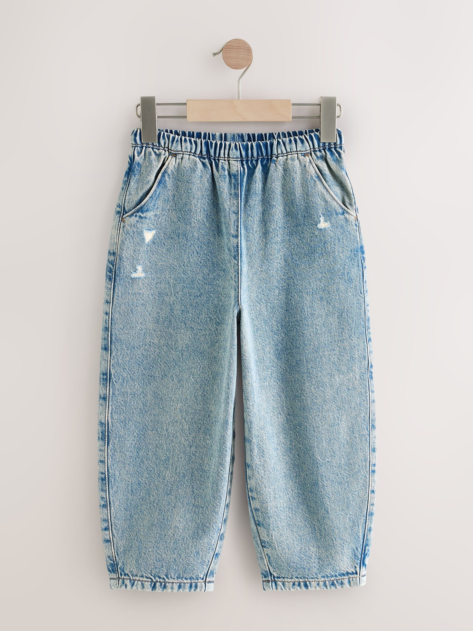 Denim tint - Barrel jeans met elastische taille (3-16jr)