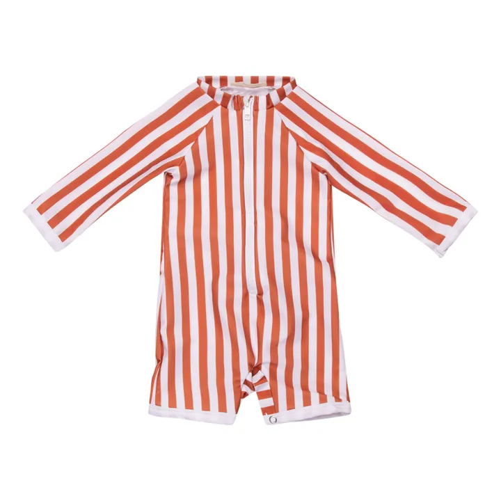 Juillet Juillet Combishort Anti-UV Matière Recyclée Rayé | Terracotta