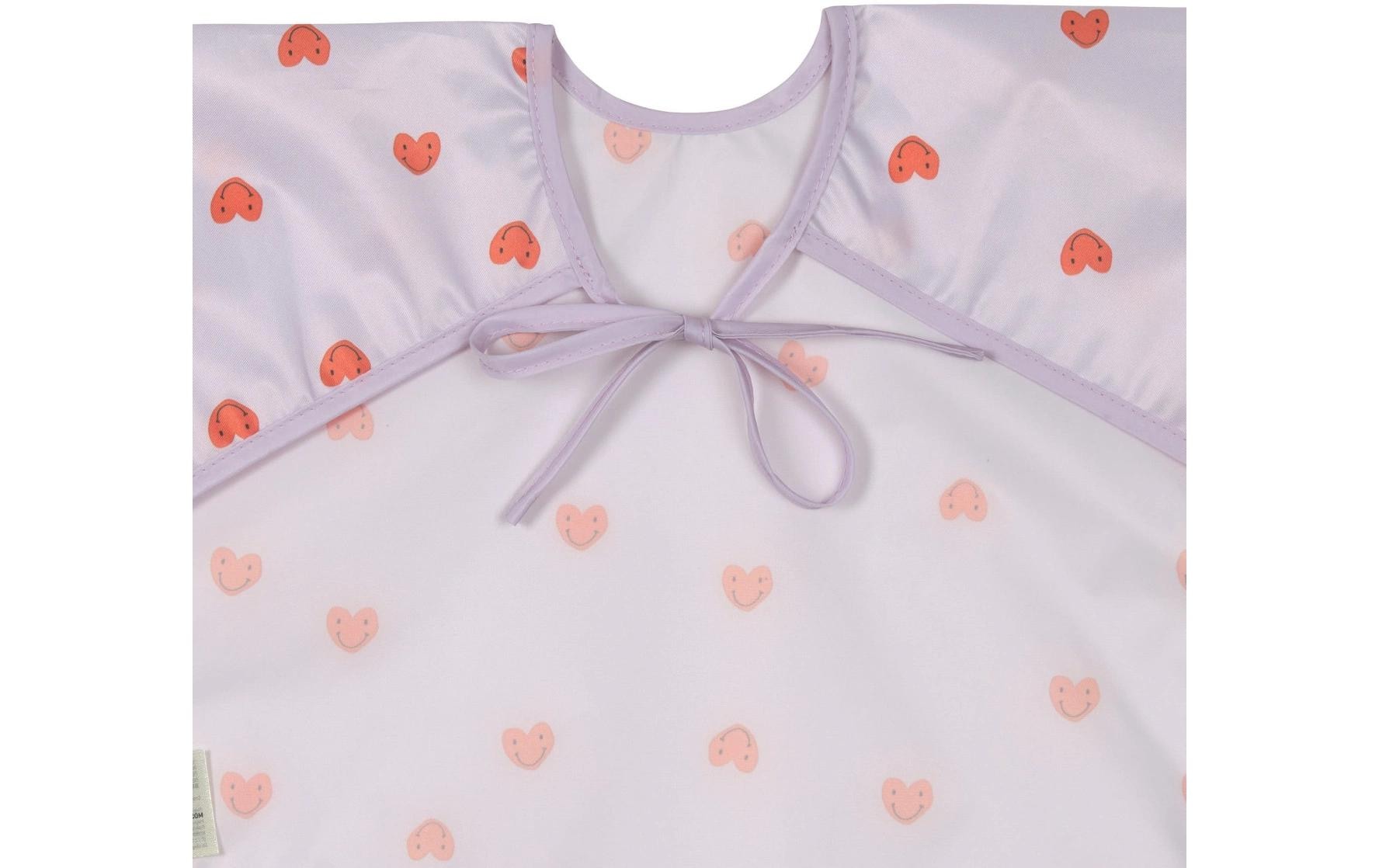 Ärmel-Lätzchen 2er Set Heart Lavender 80 x 36 cmLangarm-Lätzchen Happy Rascals für Kinder