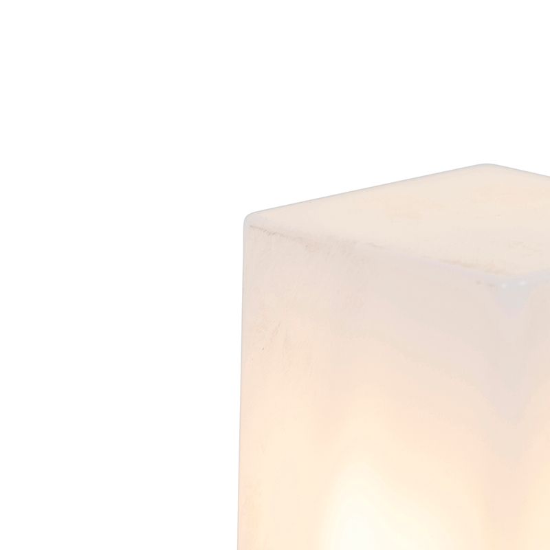 Buiten paaltje zwart opaal glas 50 cm grondpin en kabelmof - Denmark