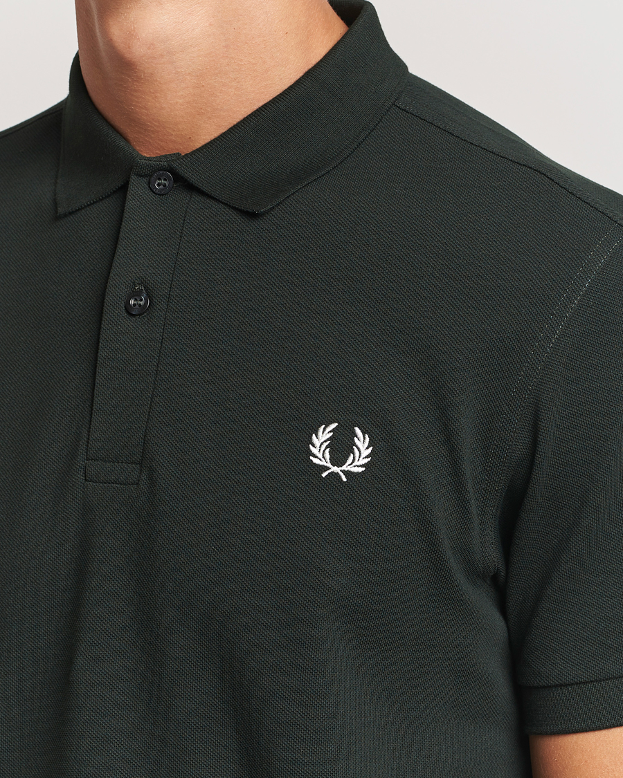 Fred Perry Plain Polo Shirt Night Green