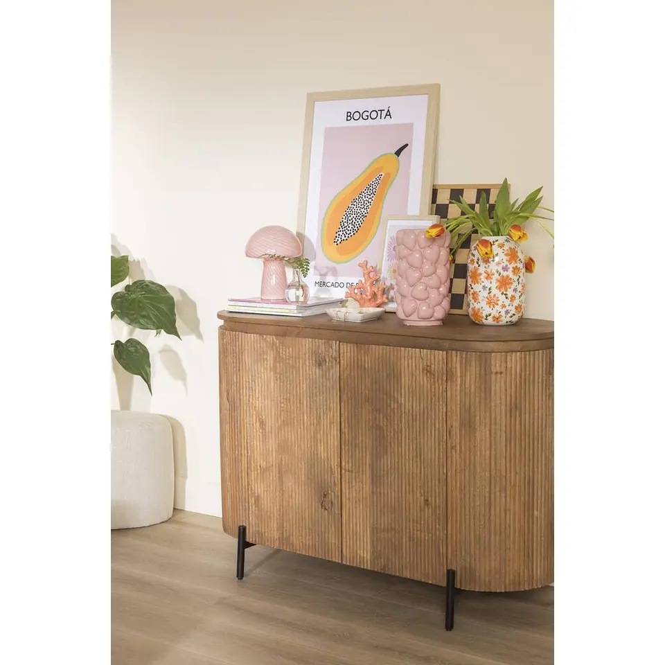 Tafellamp Fae - roze glas - E14 - 23xØ18 cm