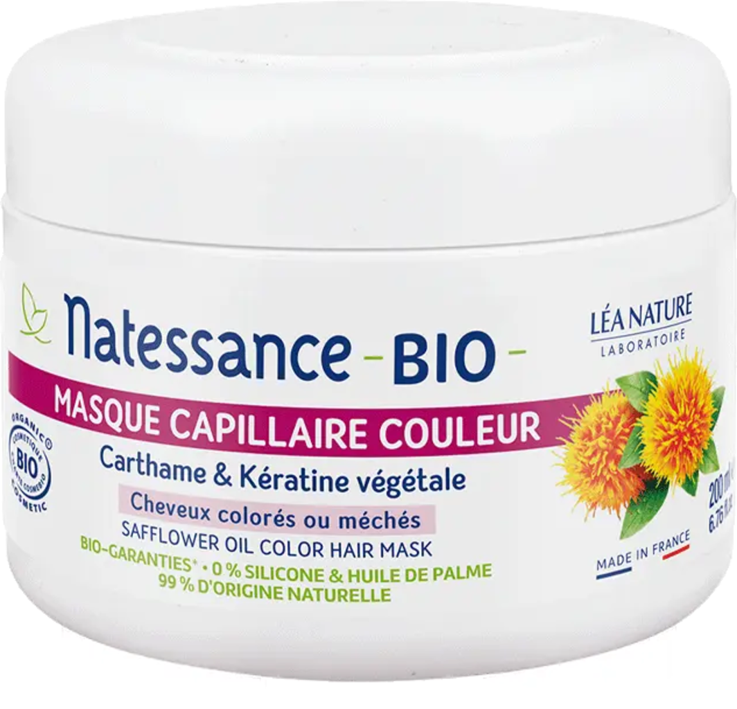 Natessance  Color Haarmaske Saflor & Keratin, 200 ml