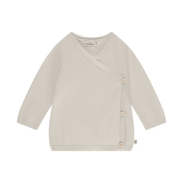 A Tiny Story Knit Vestje Overslag - Maat 50 - Ivory