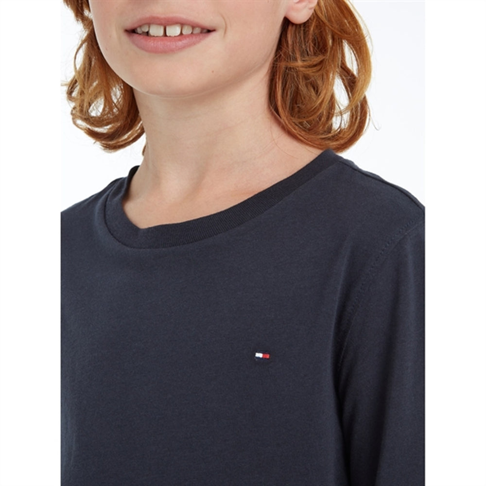 Køb Tommy Hilfiger Boys Basic CN Bluse Sky Captain