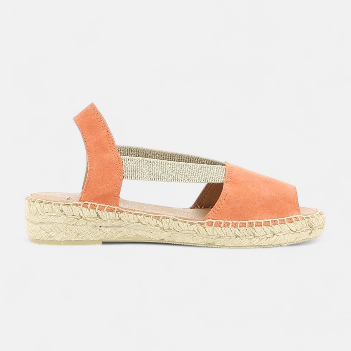 Espadrilles Femme en cuir corail