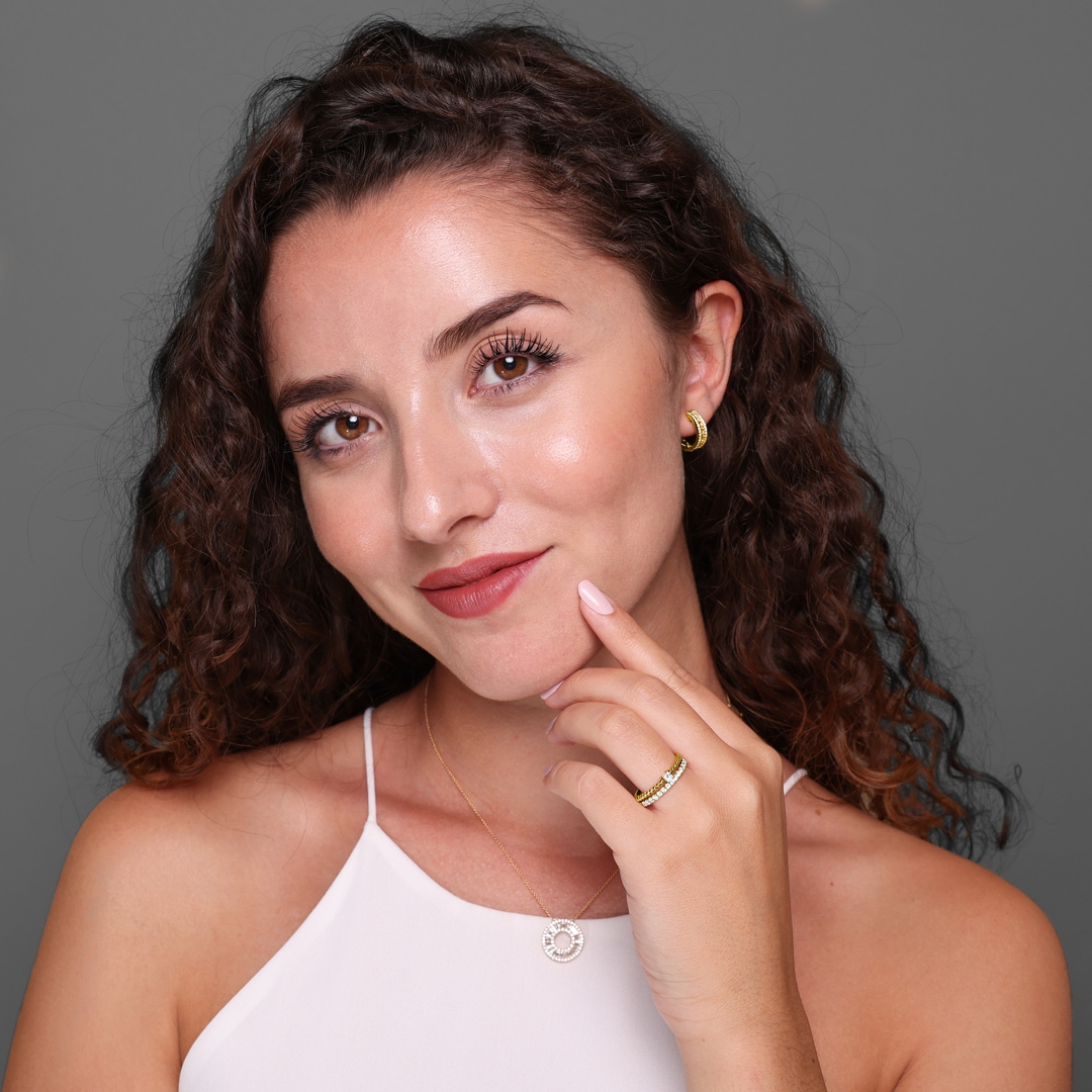 0.43 Karat Diamantring 750/18 K Gelbgold