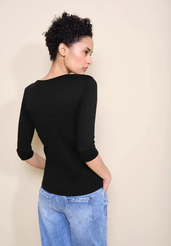Shirt in Unifarbe - Black