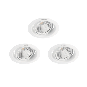 Philips inbouwspot Poweron recessed white set van 3