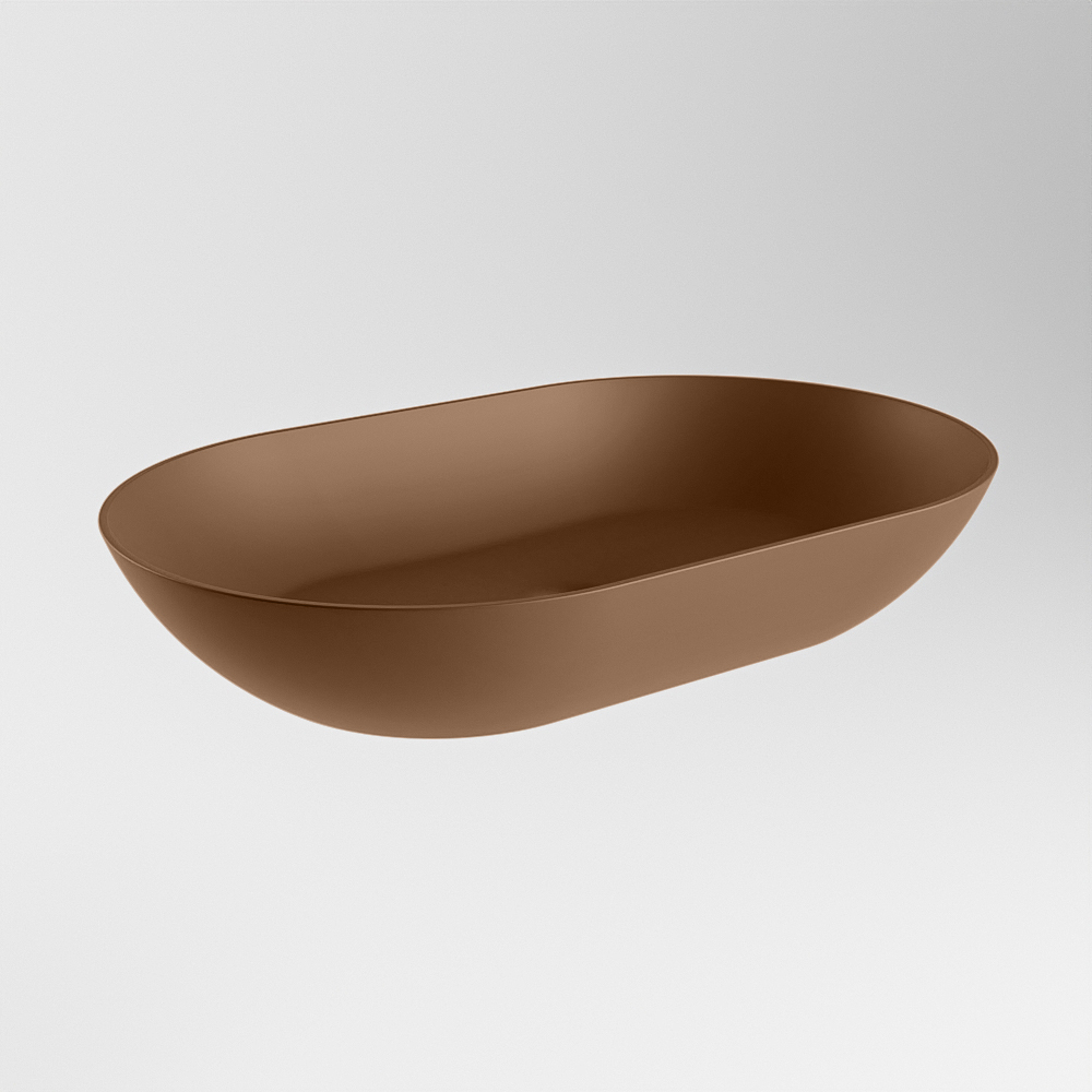 Mondiaz Onni Solid Surface waskom 55x35cm rust