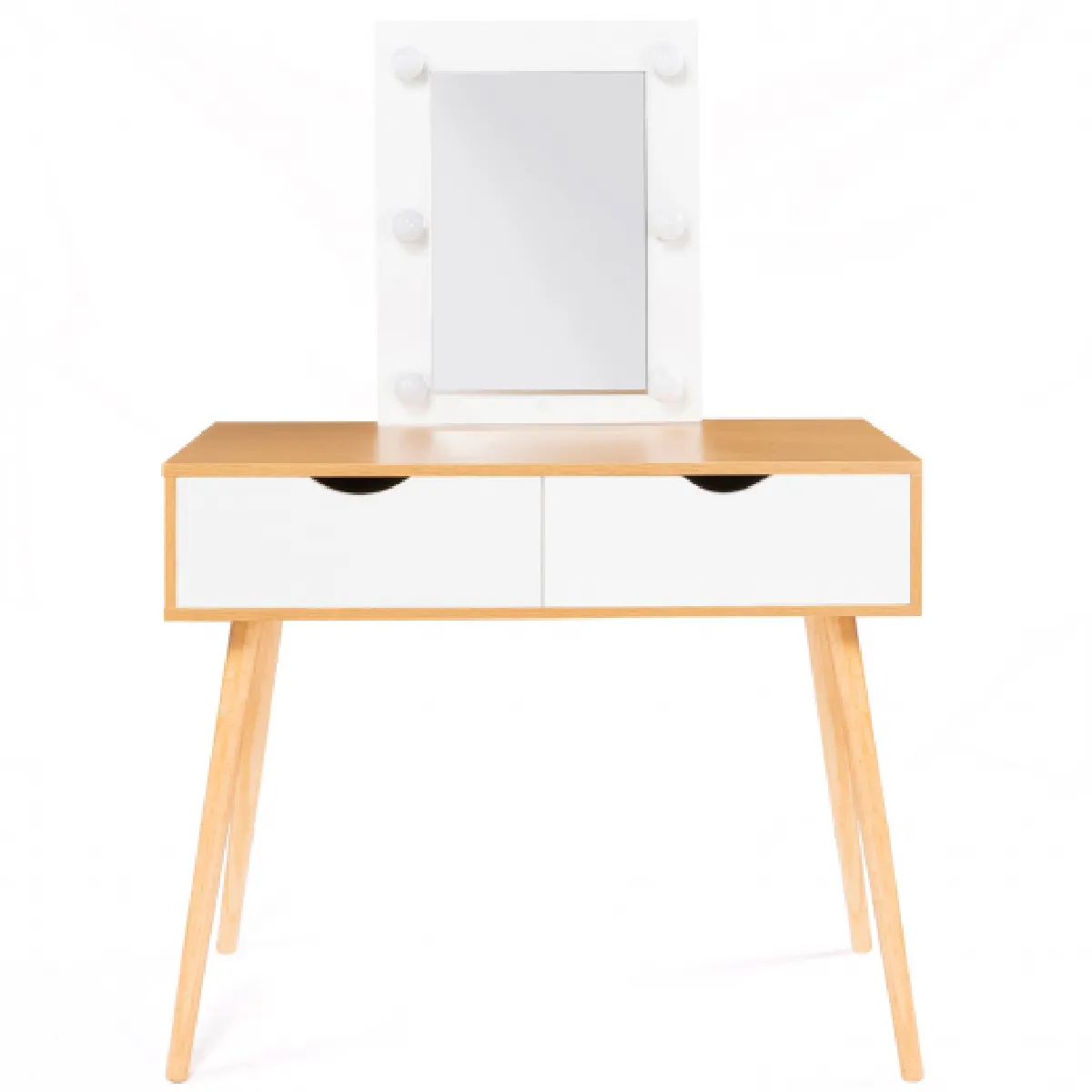 Idmarket Market Coiffeuse LIVIA Bois Blanc