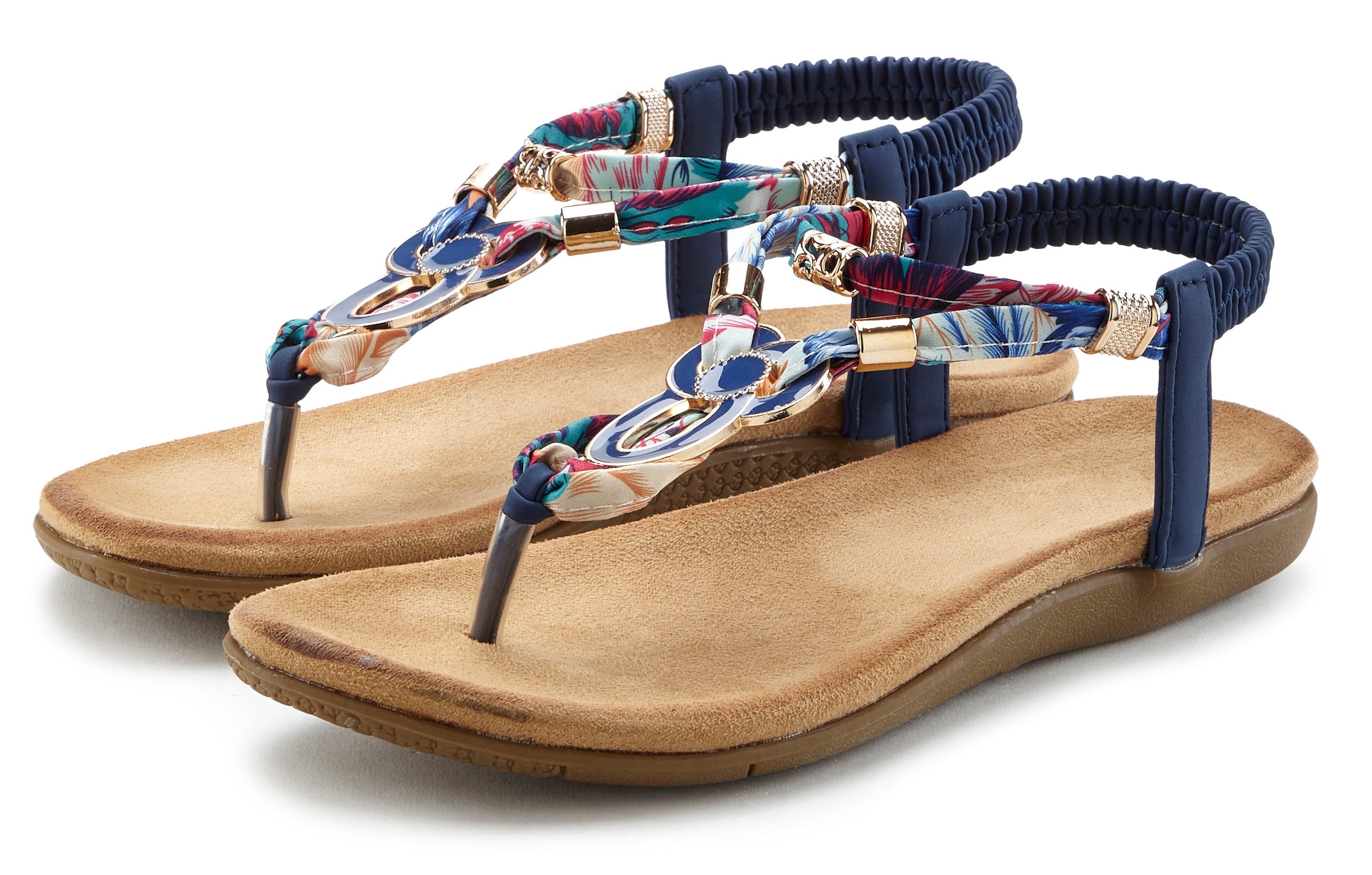 LASCANA Zehentrenner  Sandale, Pantolette mit Stretcheinsatz