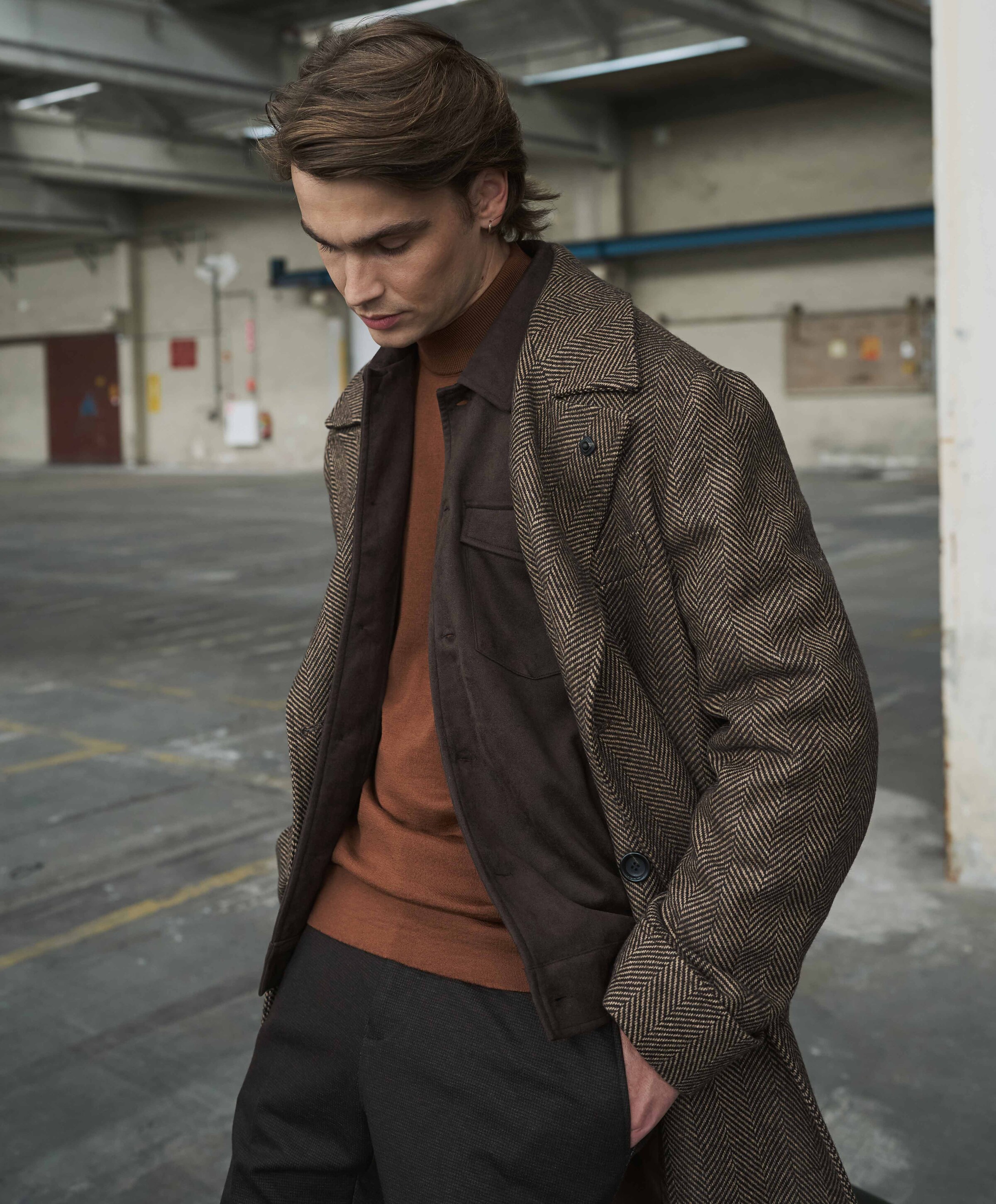 Blue industry Heren overshirt bruin
