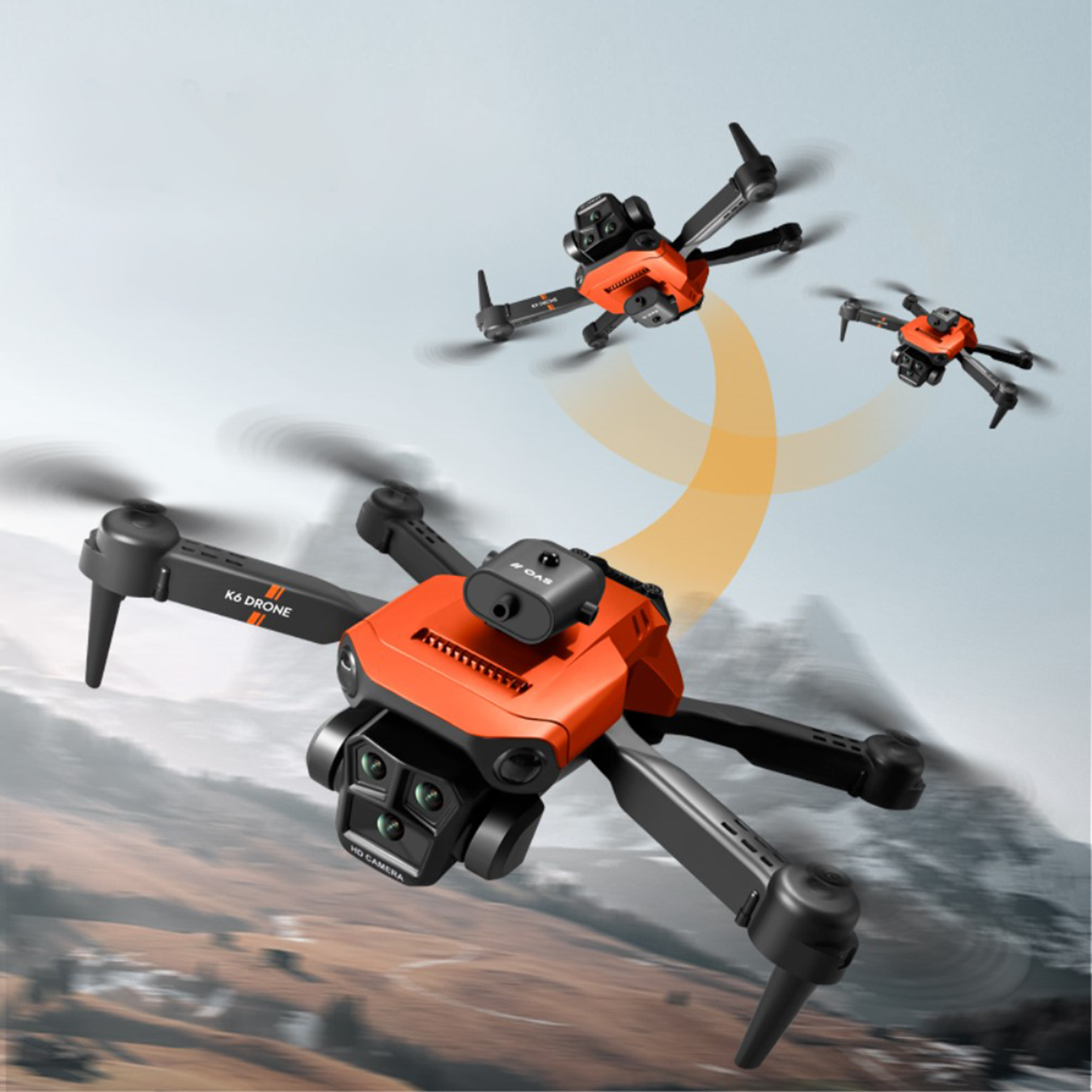 WiFi Faltbare RC Quadrocopter 360° Obstacle Avoidance Drohne 3-fach 4K HD Kamera   Fernbedienung