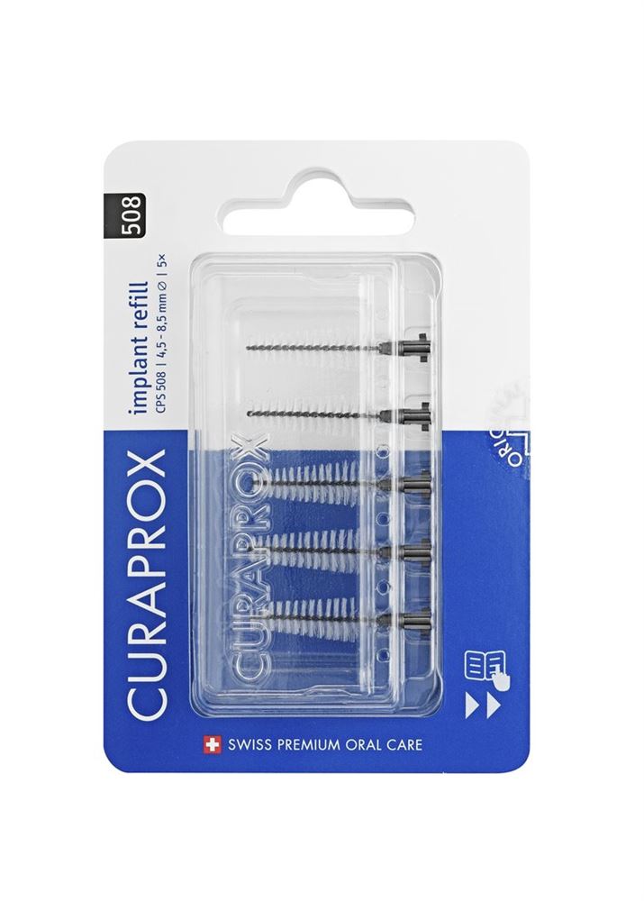 CURAPROX CPS 508 Implant Interdentalbürsten<br>5 Stück, refill black