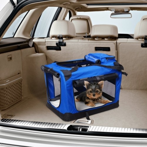 Bolsa de viagem PawHut com 4 compartimentos, azul e preta.