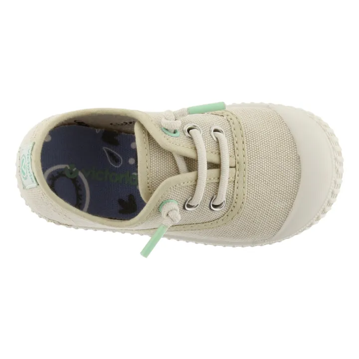 Victoria Baskets Lacets Elastiqués Lona Lavada | Beige