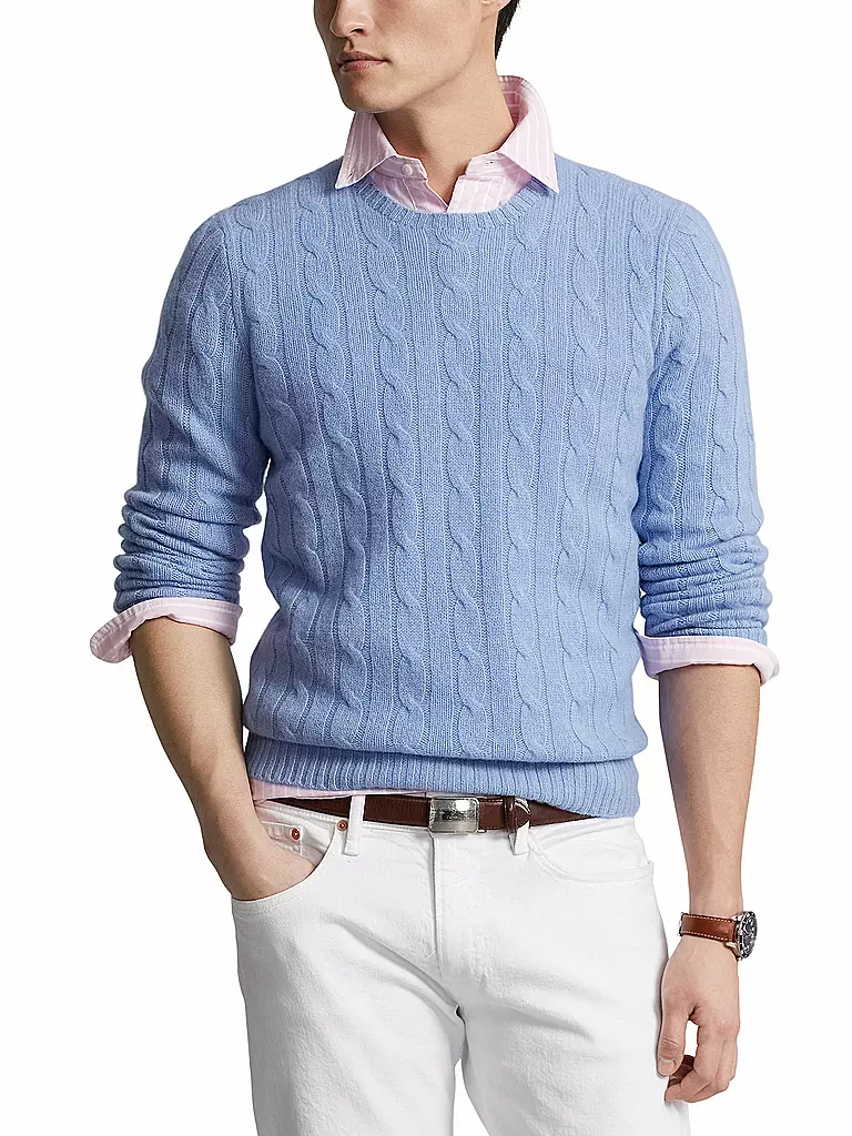 POLO RALPH LAUREN Kaschmirpullover hellblau