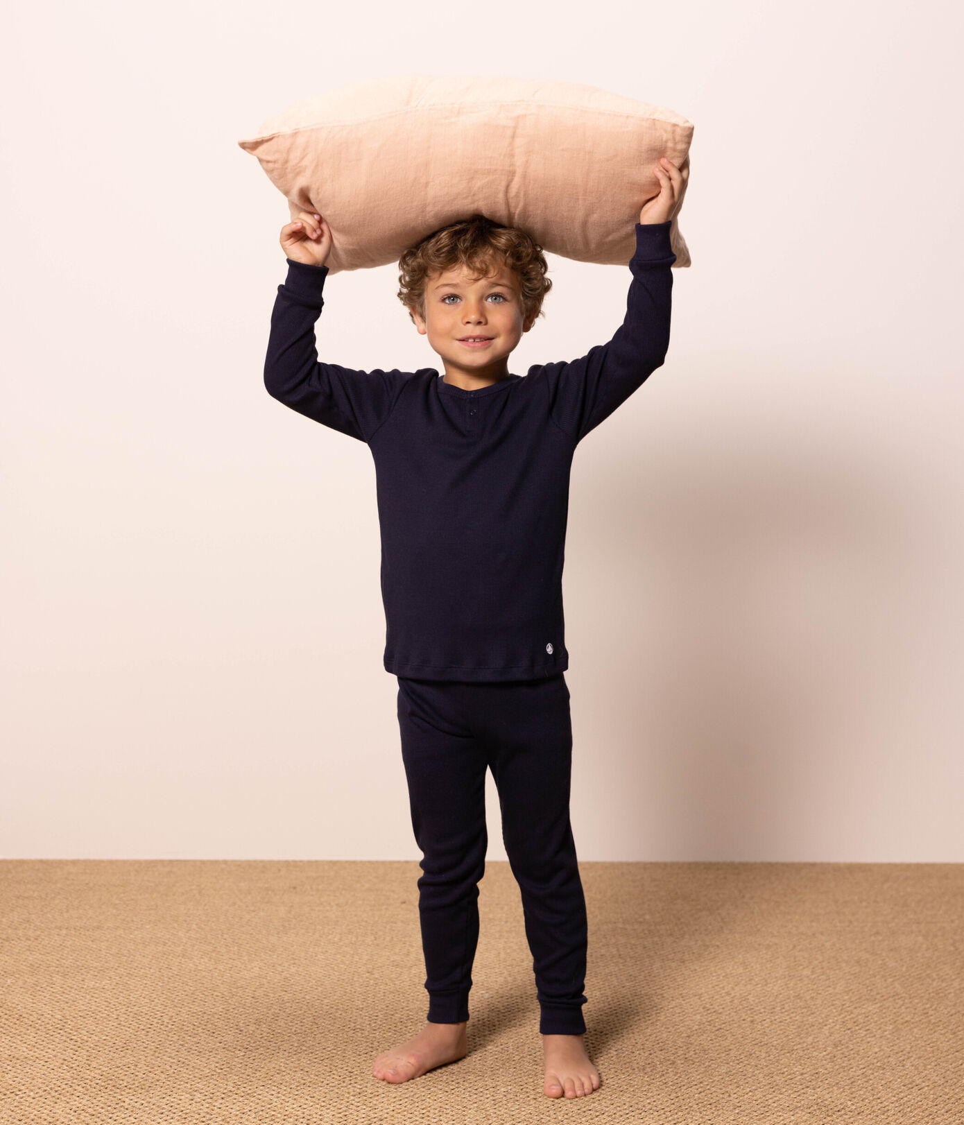 Pyjama uni en coton et lyocell petite fille/petit garçon