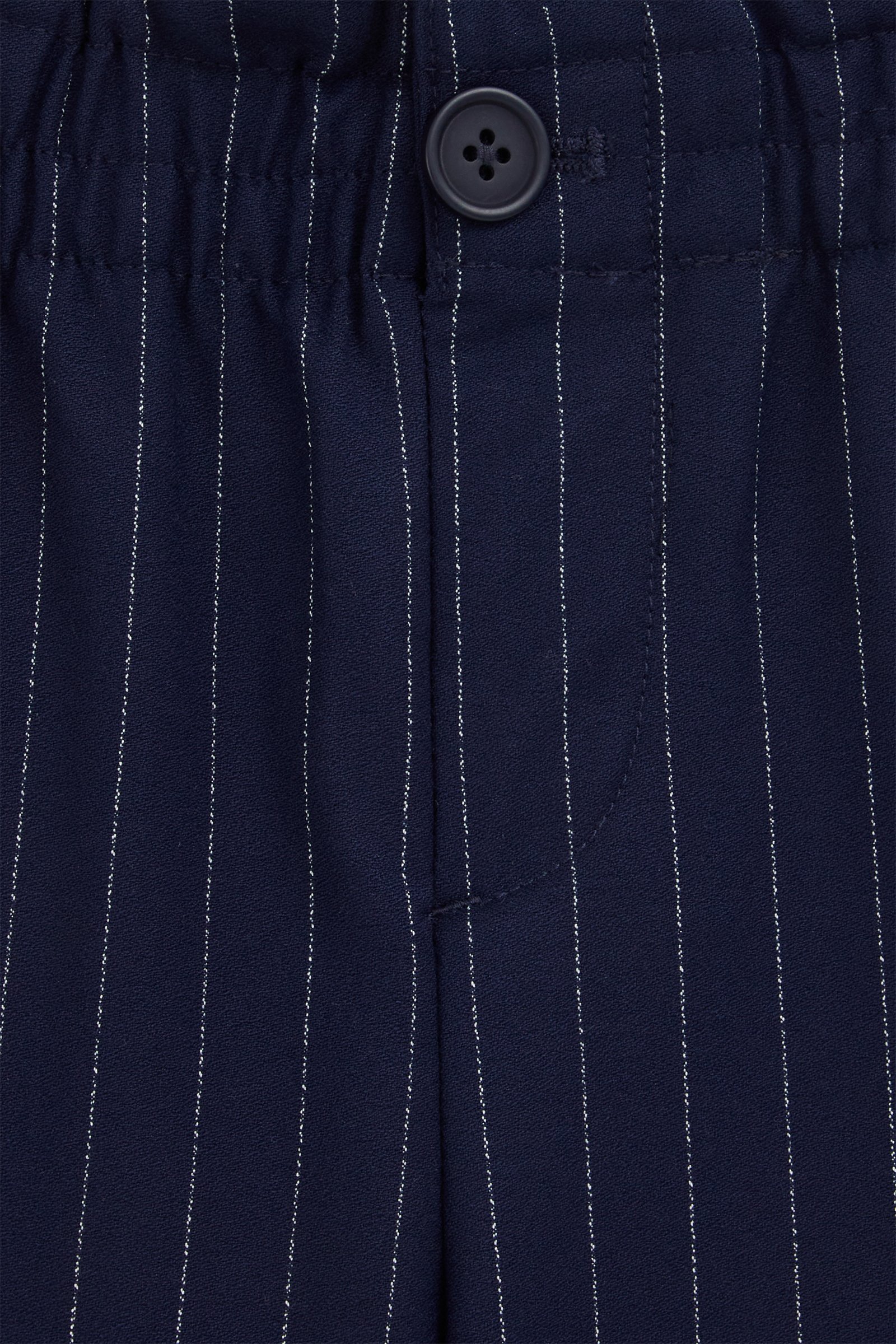 Meisjes straight fit broek met dessin WE Fashion Donkerblauw