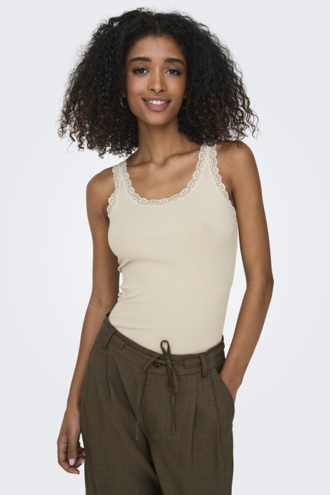 Only beige dames top