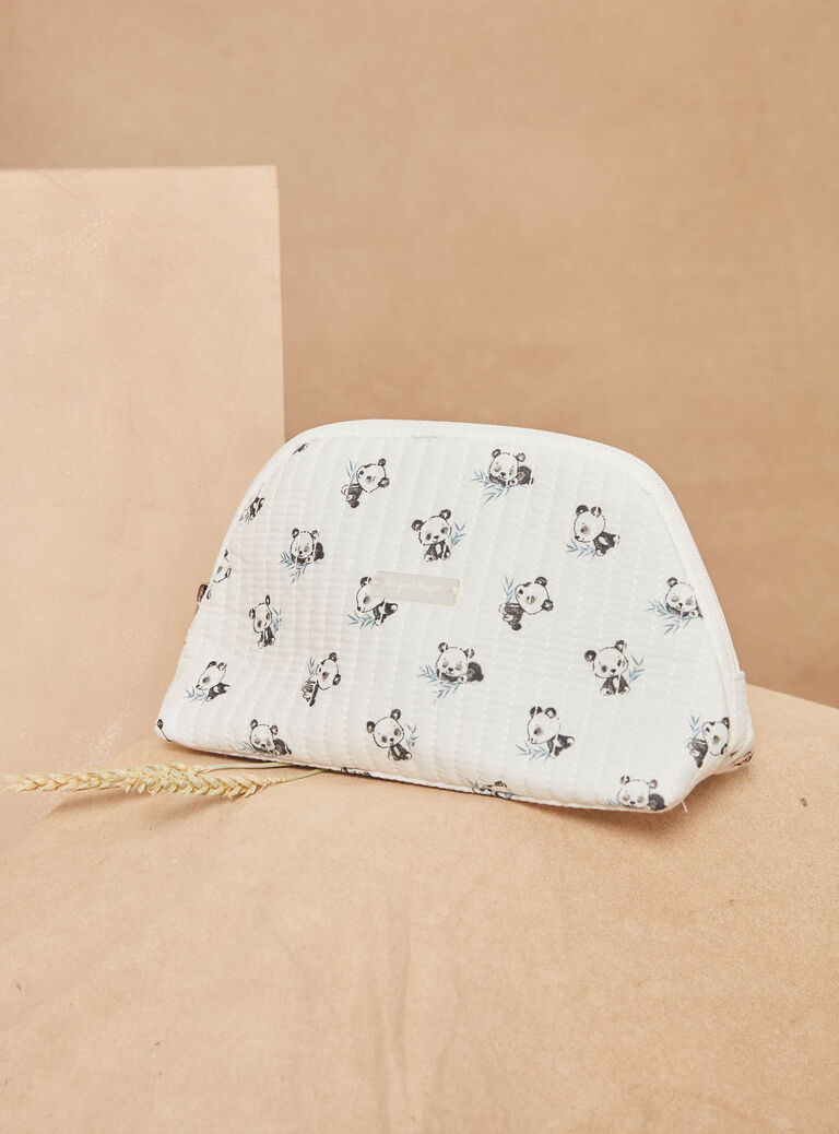 Trousse de naissance écrue en popeline