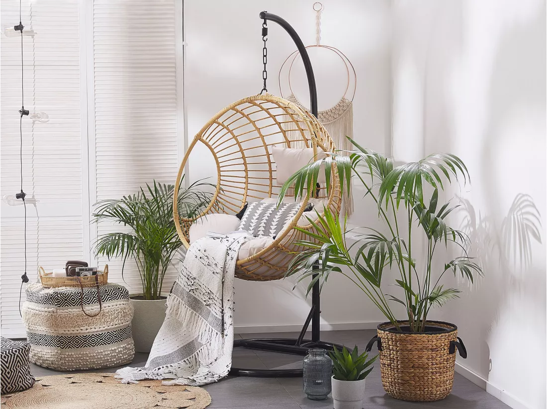 Fauteuil suspendu avec support ASPIO Naturel