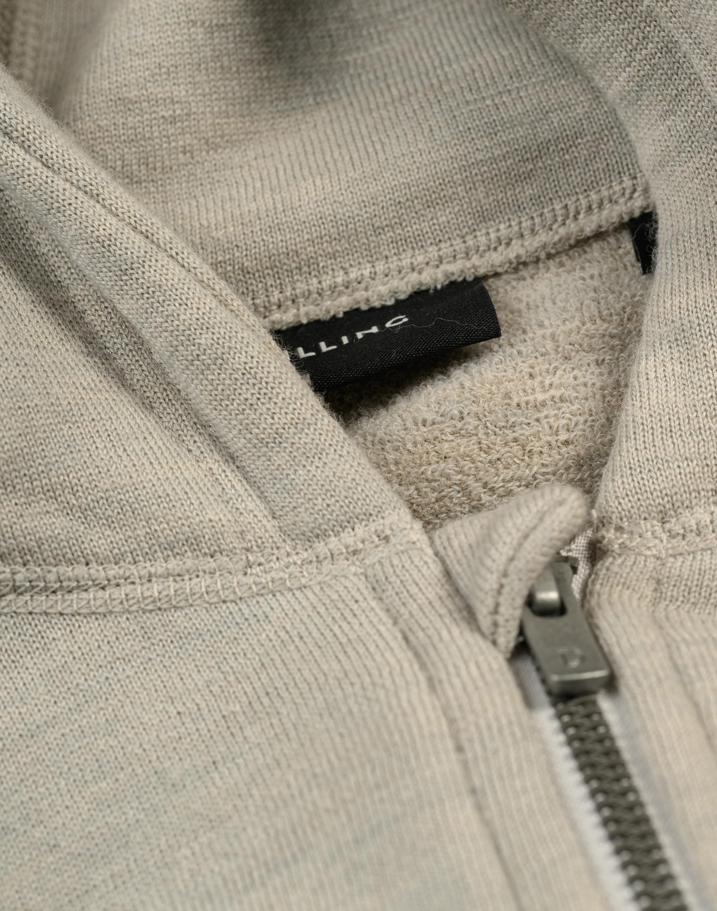 Vest met capuchon van merinowol terry voor heren