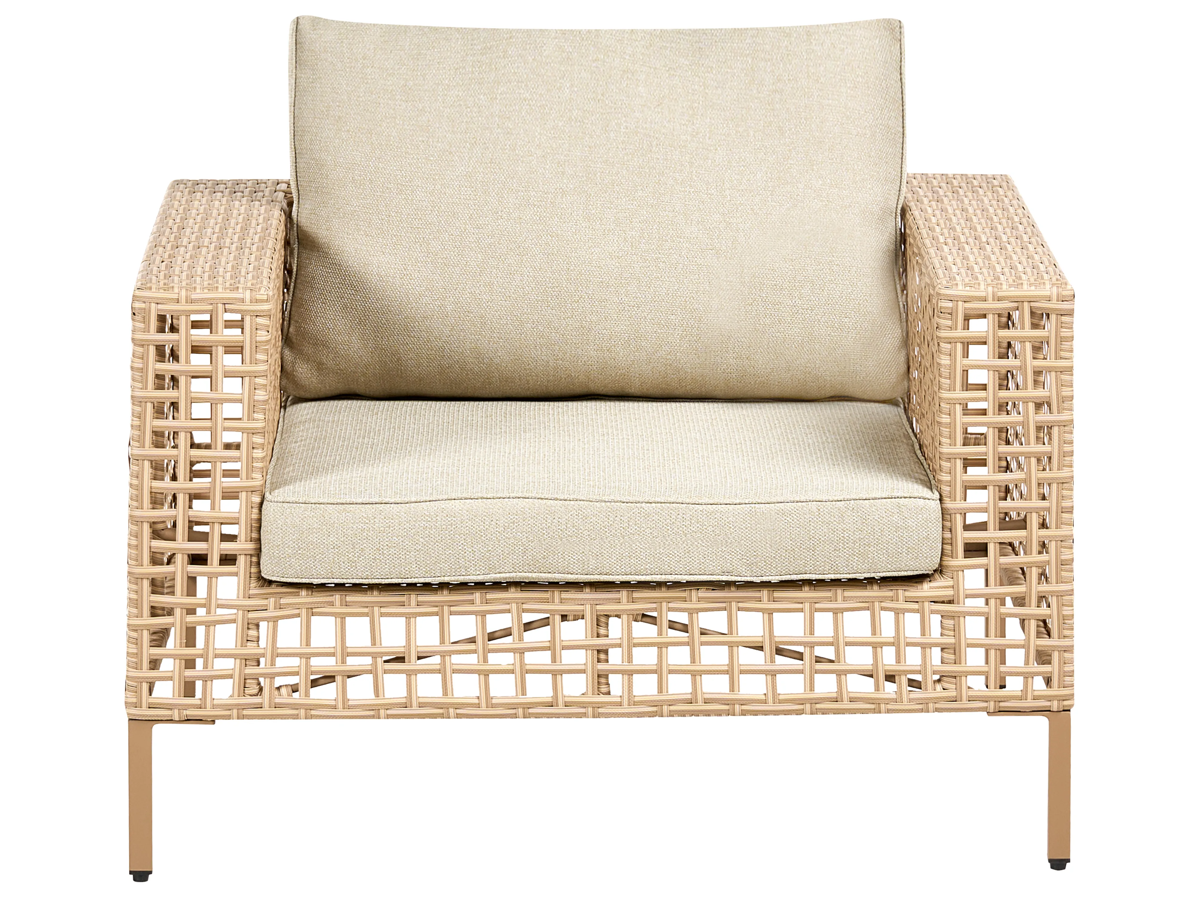 Loungeset met tafel 4-zits CALASETTA linkszijdig PE rotan Beige