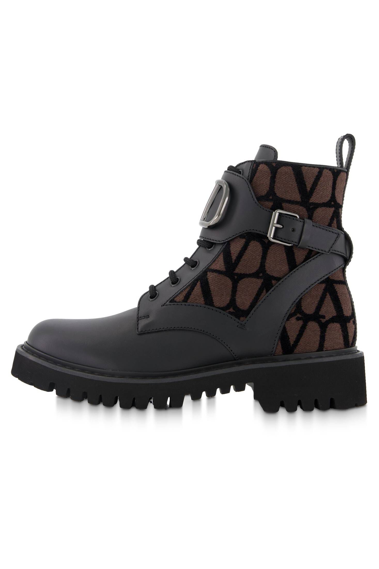 Valentino Garavani| Damen Schnürboots VLOGO SIGNATURE COMBAT BOOT mit Kalbsleder