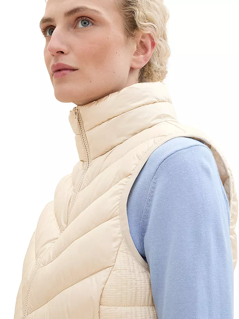 TOM TAILOR Steppgilet beige