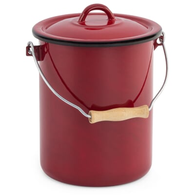 Deckeleimer Emaille 3 Liter, Rot