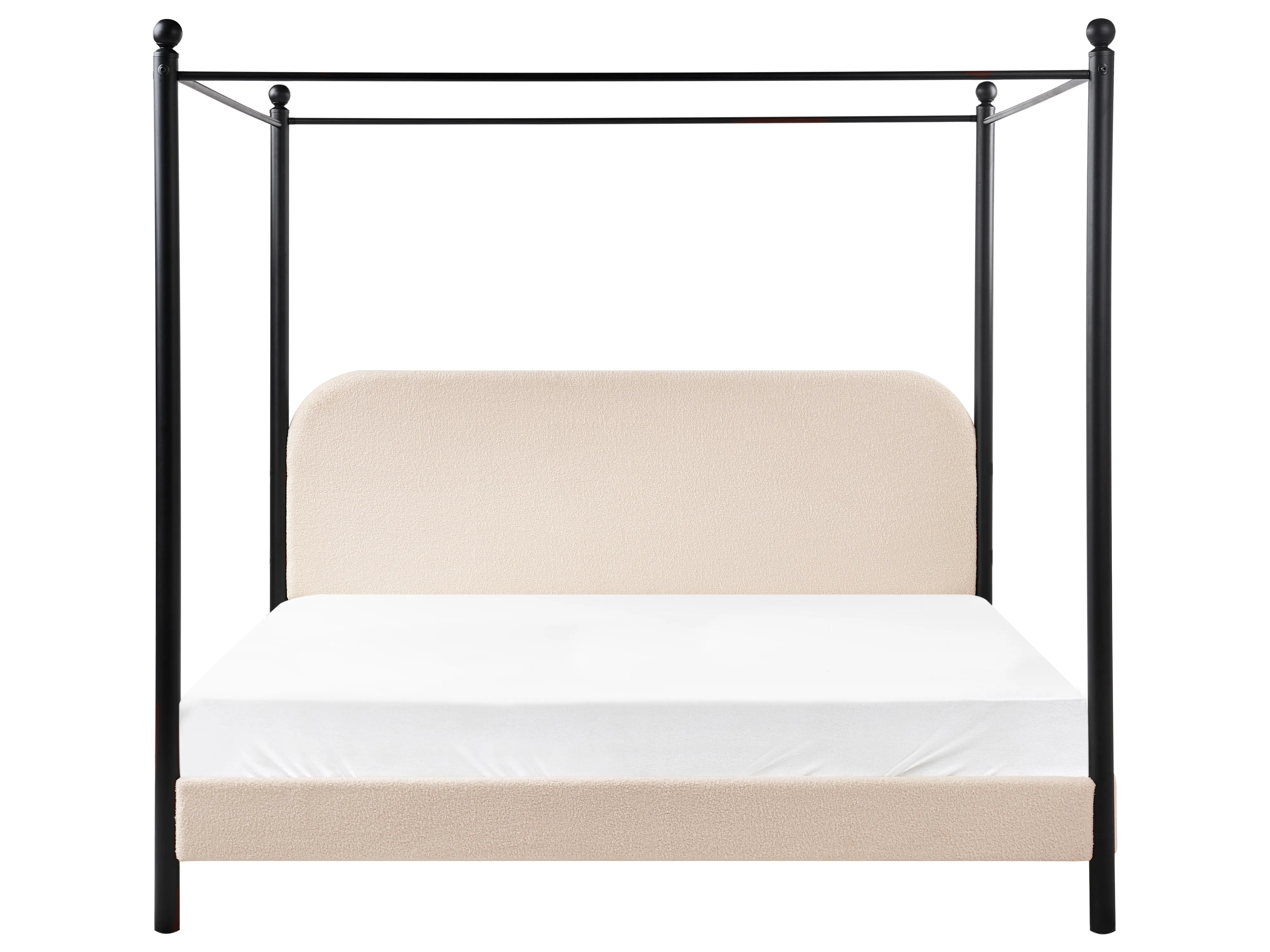 Hemelbed Bouclé DANNEMOIS 180 x 200 cm Beige