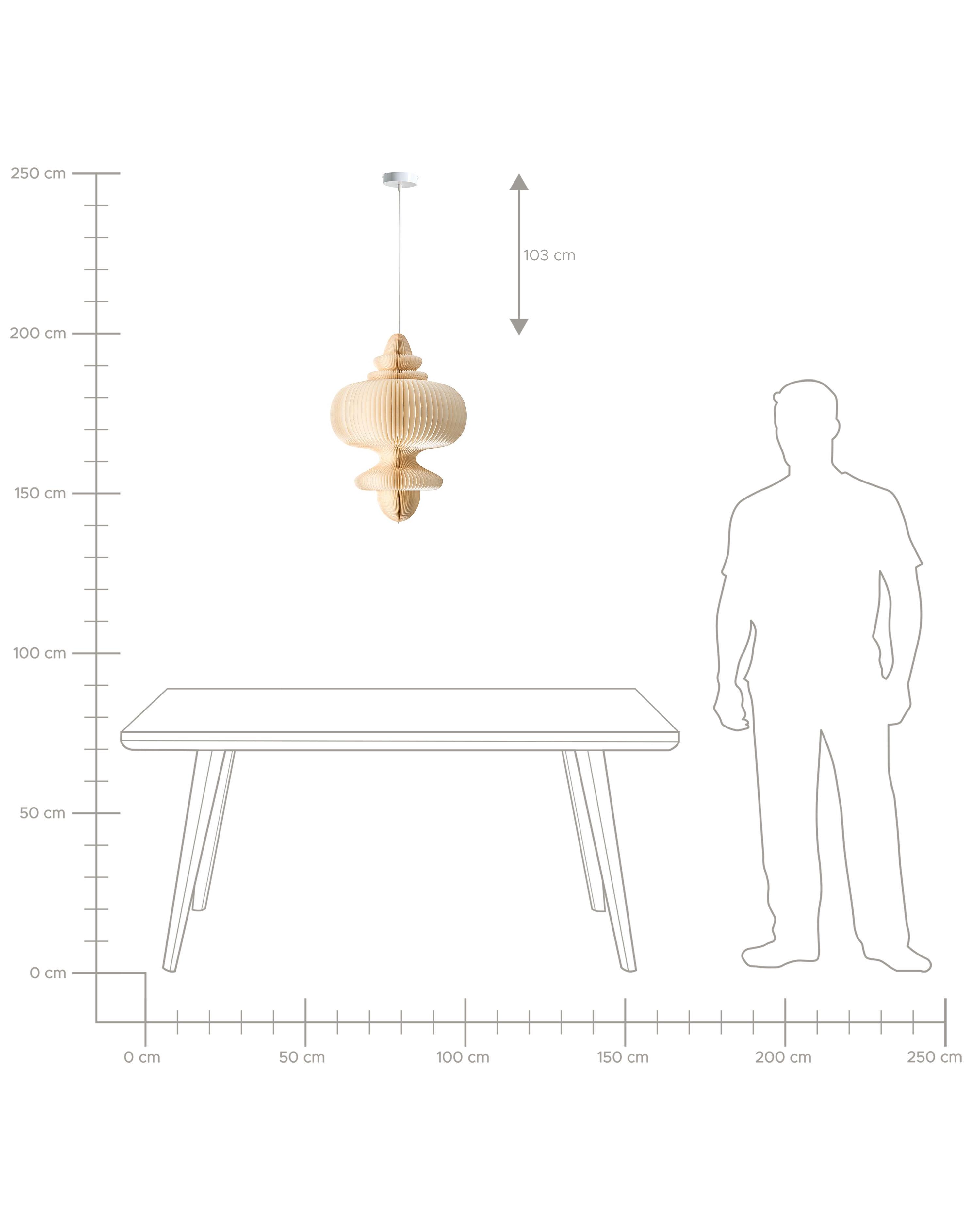 Hanglamp AMALSAN Papier Beige