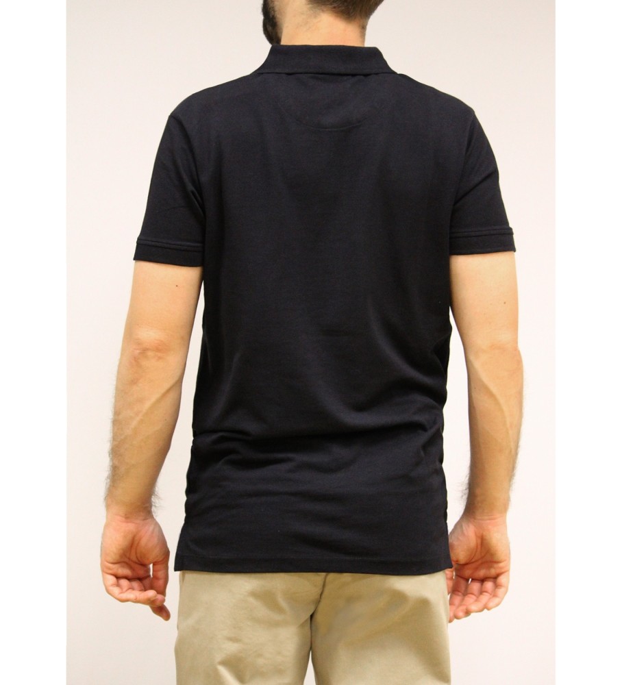 Camisa polo básica de manga curta Bendorff, preta.
