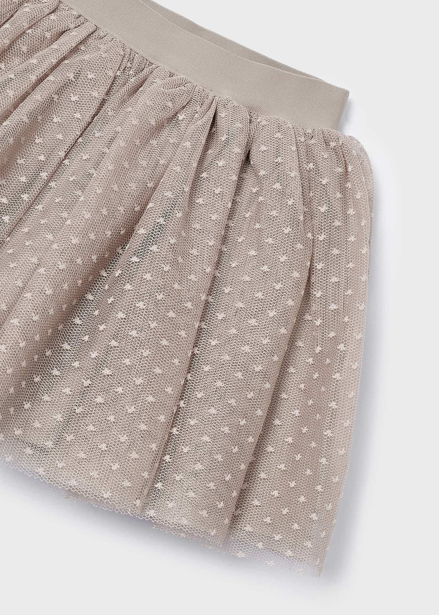 Conjunto de duas peças com saia de tule para meninas